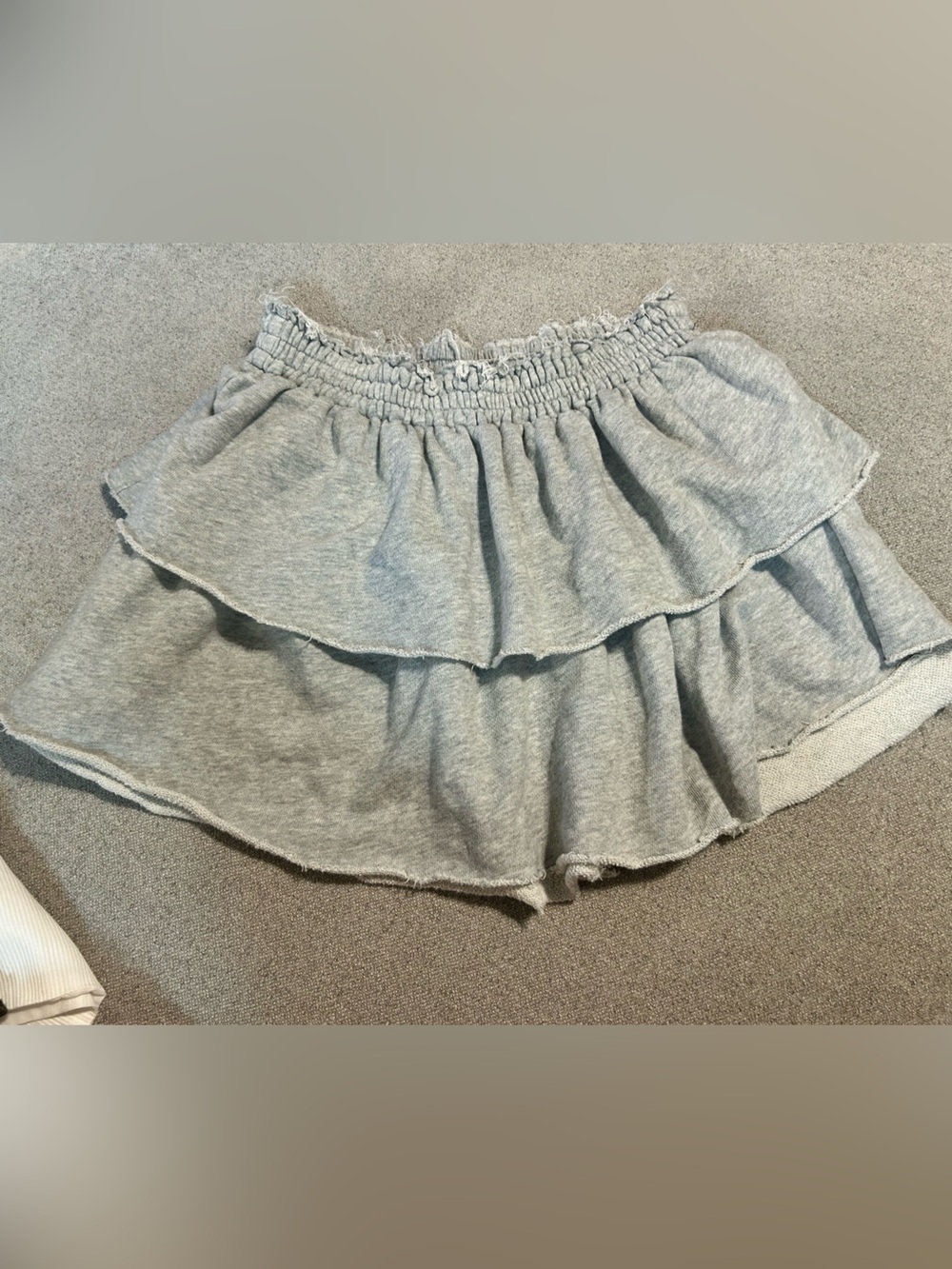 aerie Light Heather Gray Terry Skirt